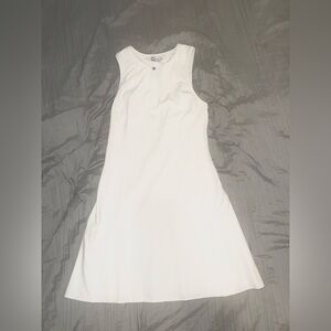 Athleta White Tennis Midi Dress with Built-In Ball Pockets